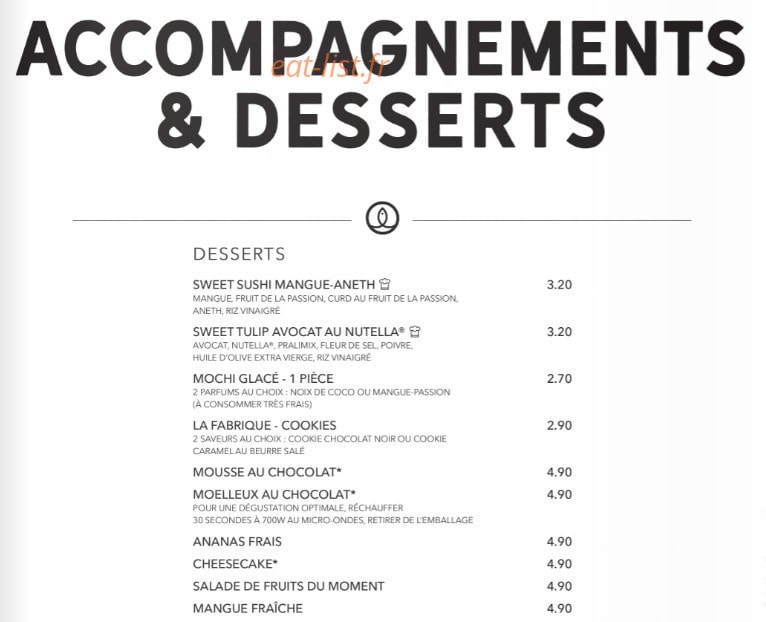 Sushi Shop — carte page 36