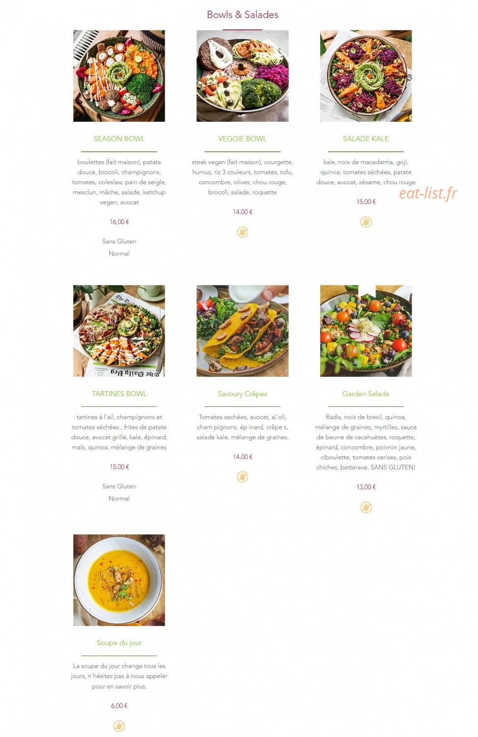 Sweet Rawmance — carte page 3