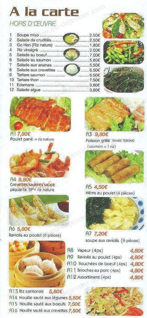 Takara sushi — carte page 6