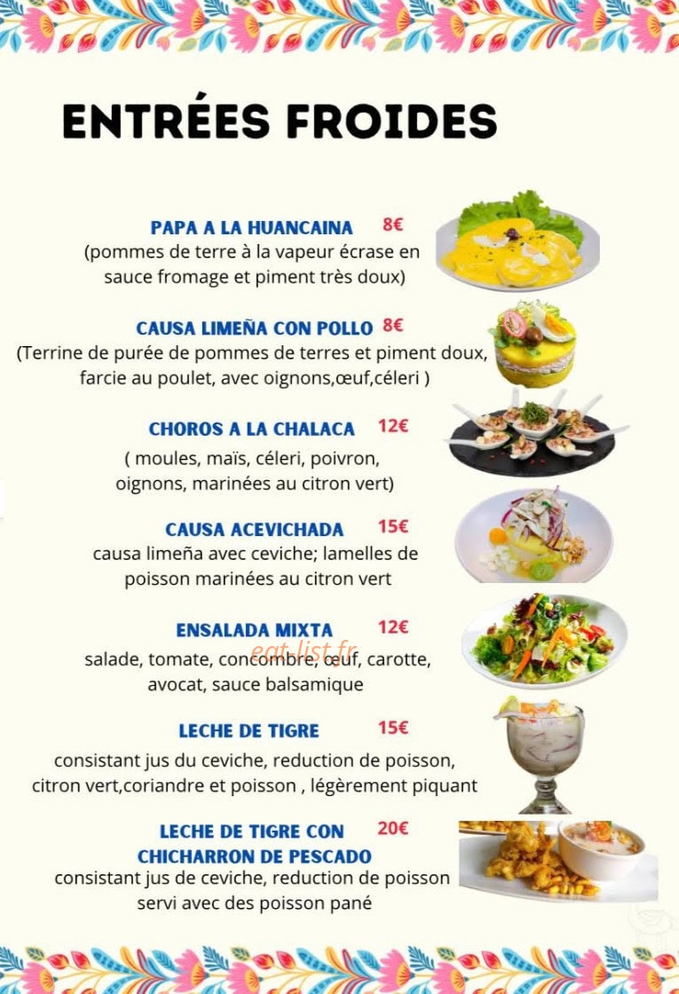 Te Amo Perou — carte page 1