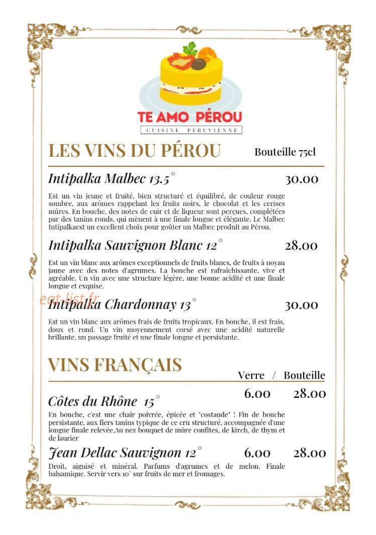 Te Amo Perou — carte page 7
