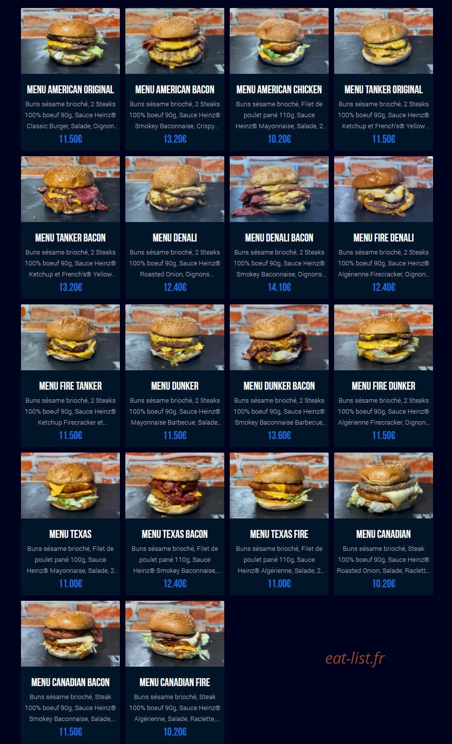 U's Canteen — carte page 1