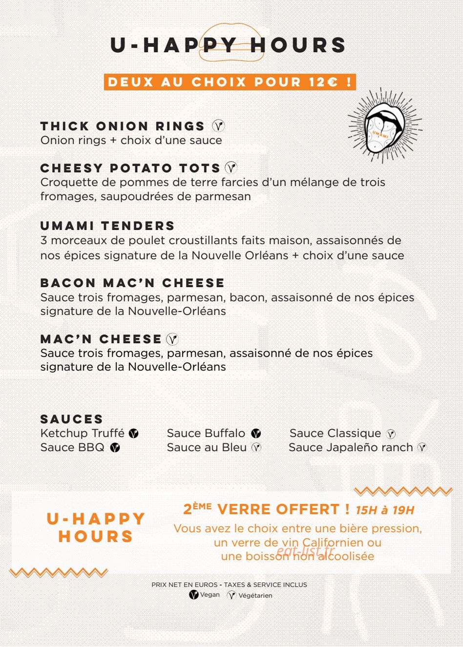 Umami Burger — carte page 3