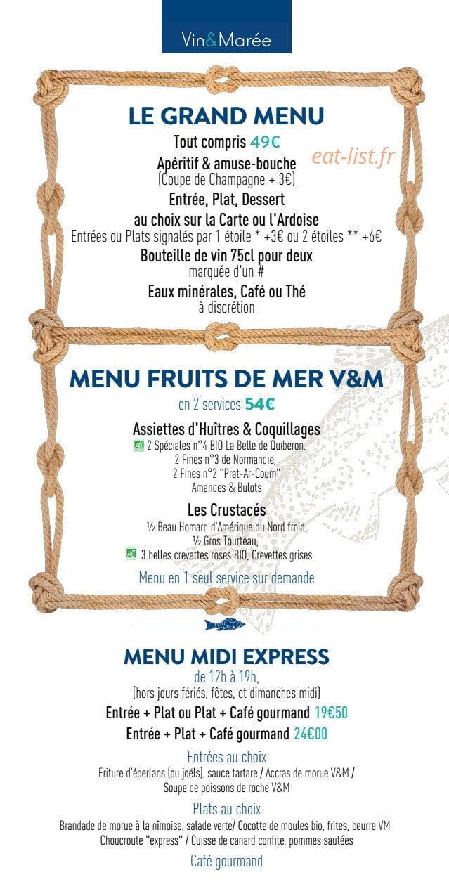 Vins et Marée — carte page 1