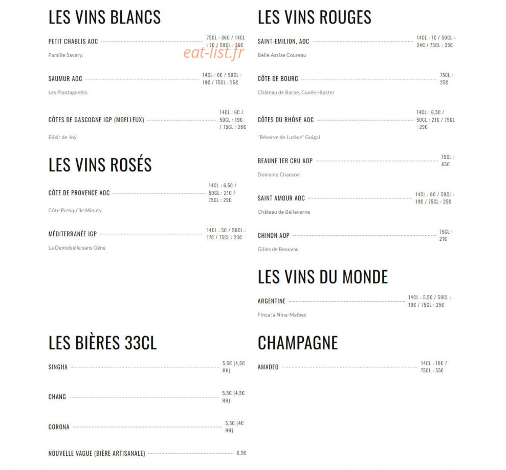 Yaai Thaï — carte page 5