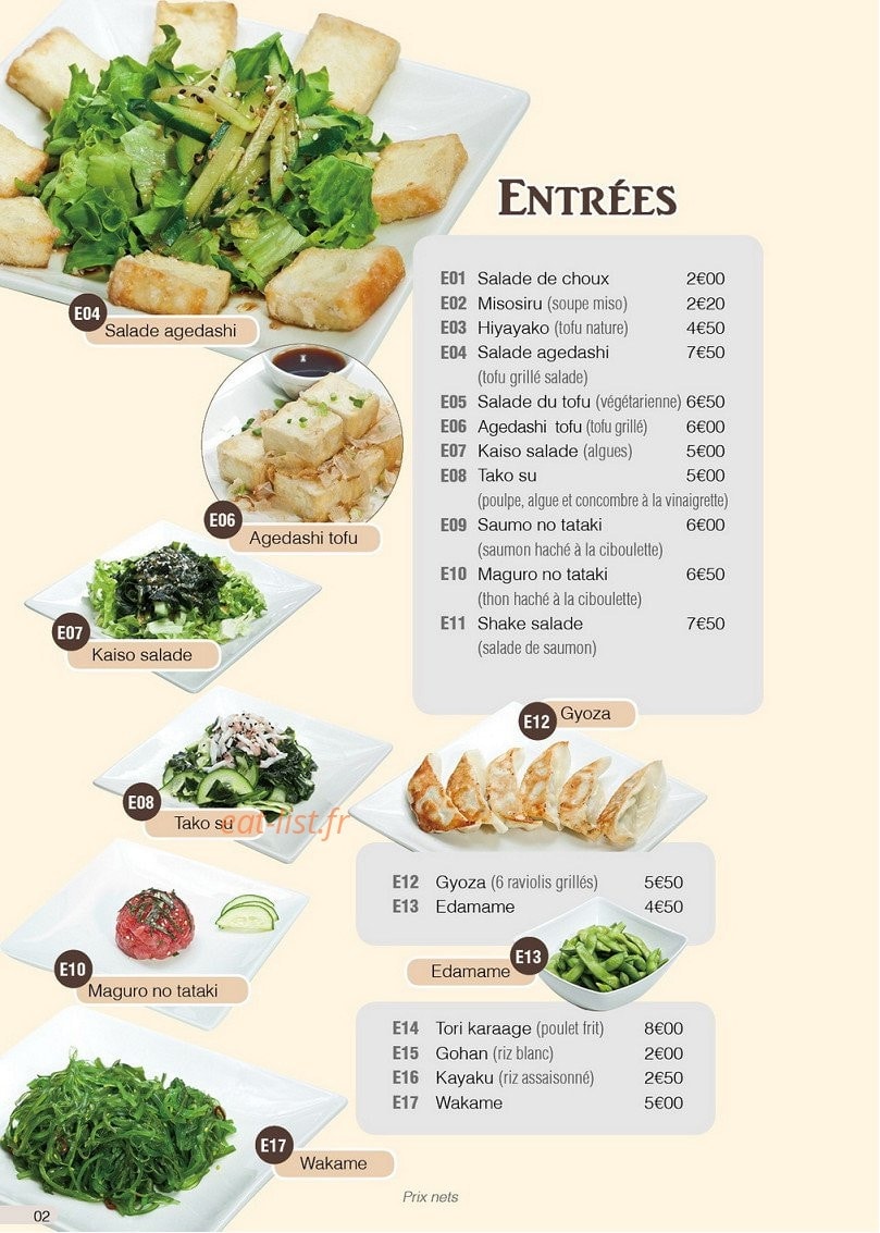 Yaki Ramen — carte page 2