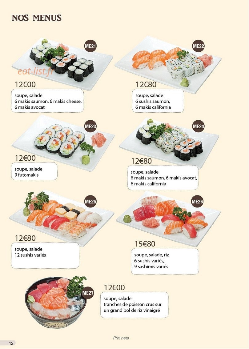 Yaki Ramen — carte page 12