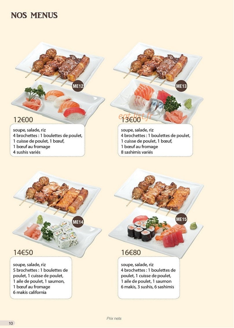 Yaki Ramen — carte page 10