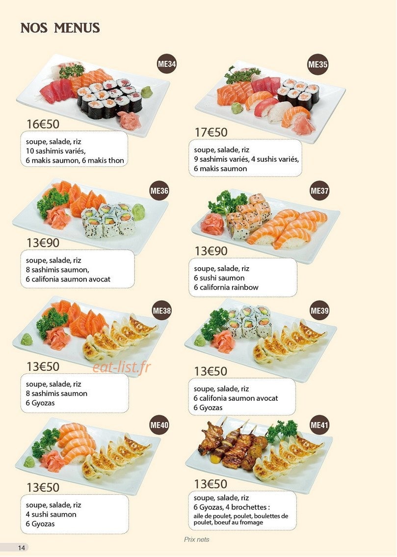 Yaki Ramen — carte page 14