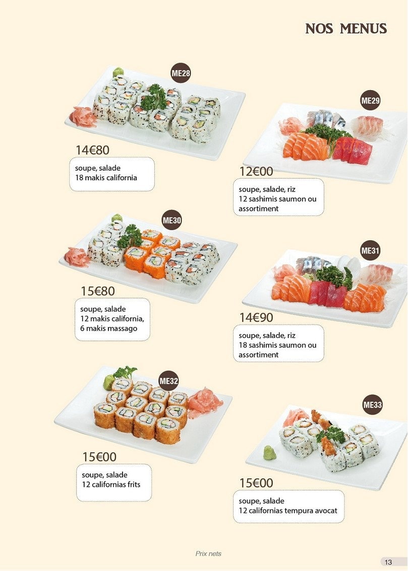 Yaki Ramen — carte page 13