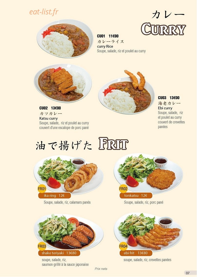 Yaki Ramen — carte page 7