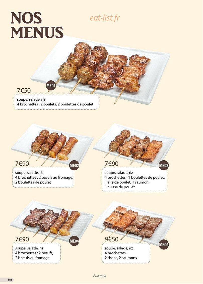 Yaki Ramen — carte page 8