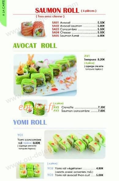 Yomi Sushi — carte page 5