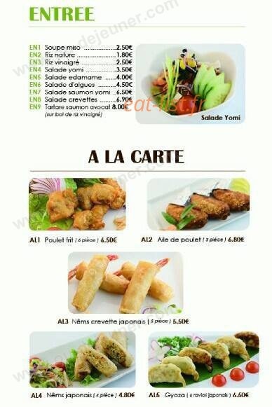 Yomi Sushi — carte page 2