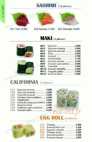 Yomi Sushi — carte page 6