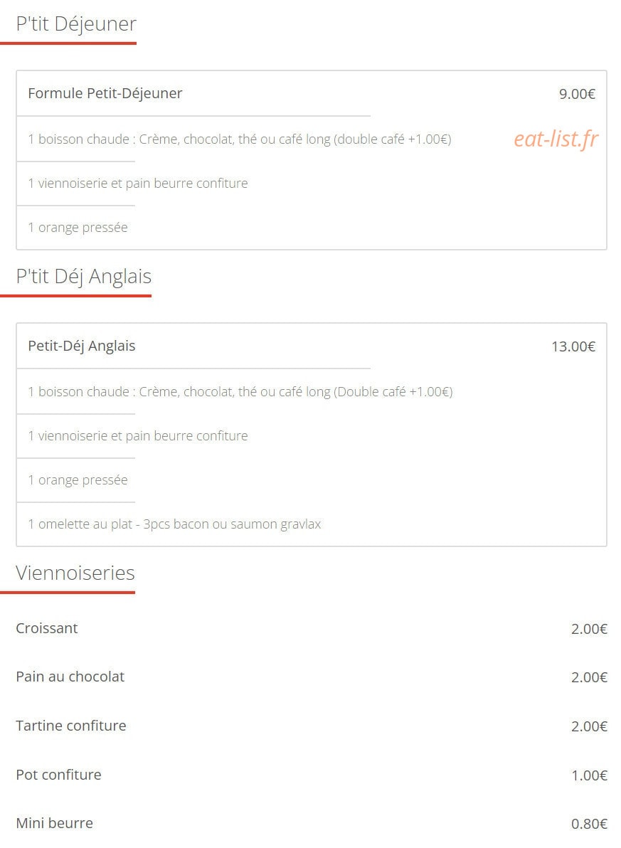 A La Tour Eiffel — carte page 1