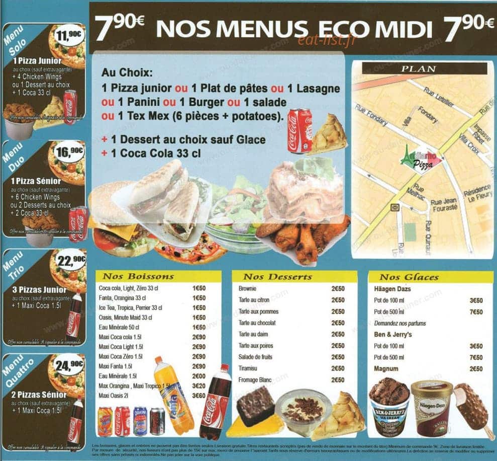 Andiamo Pizza — carte page 4