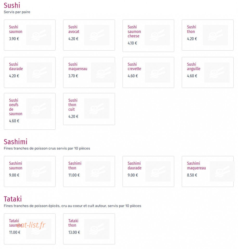 Art Sushi — carte page 7
