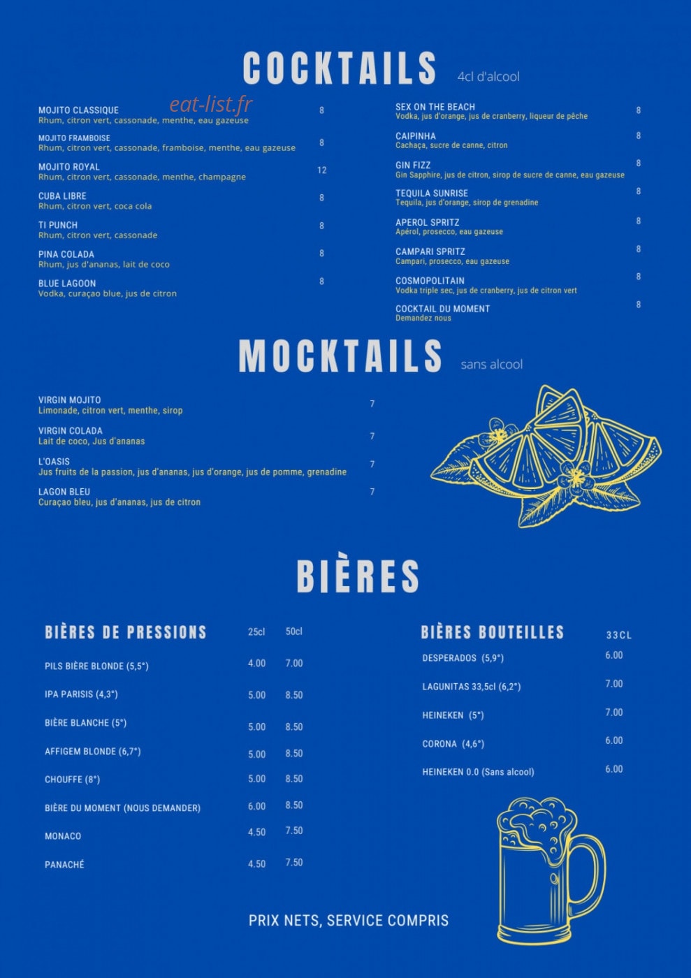 Au Café Jaby — carte page 6
