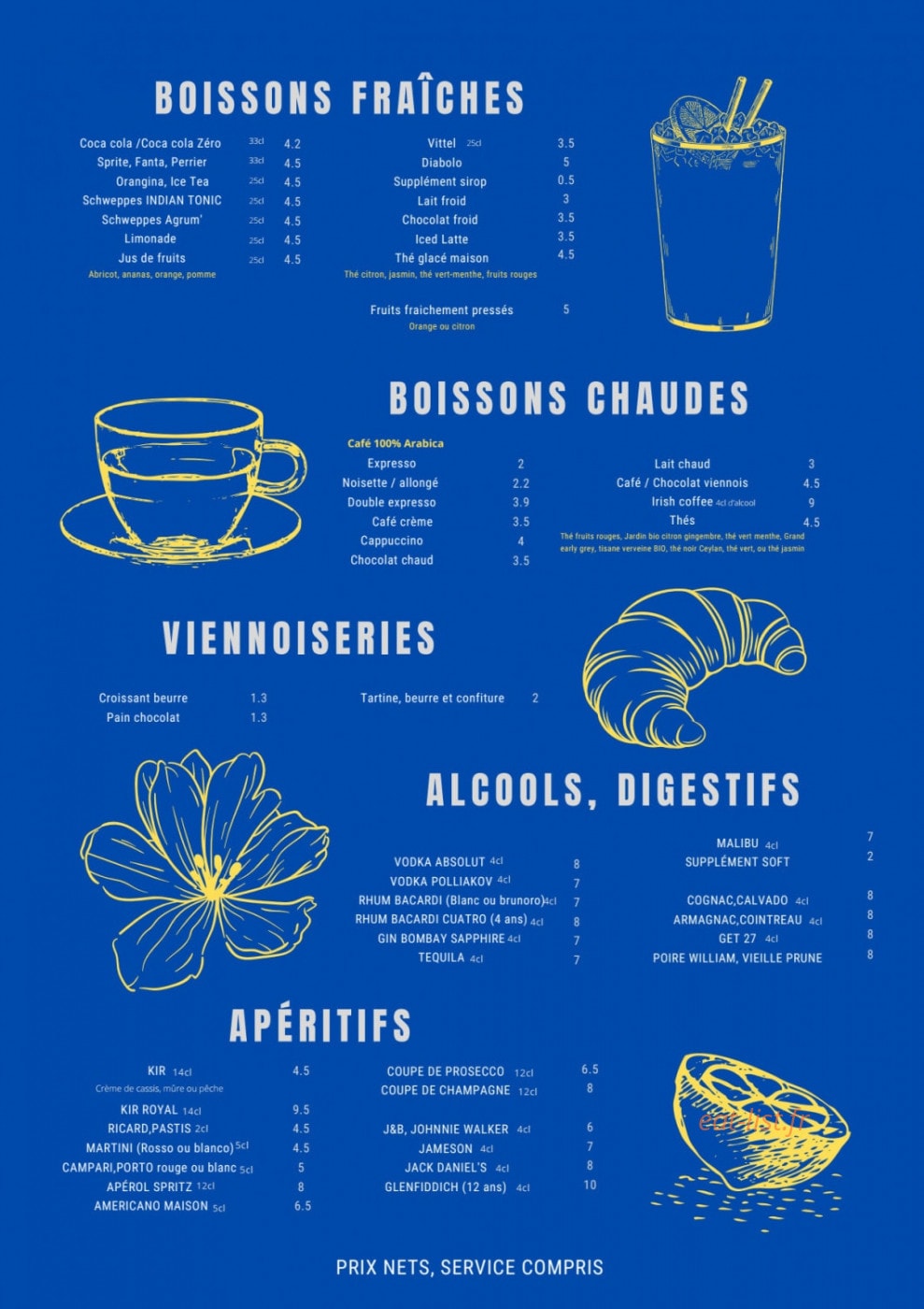 Au Café Jaby — carte page 4