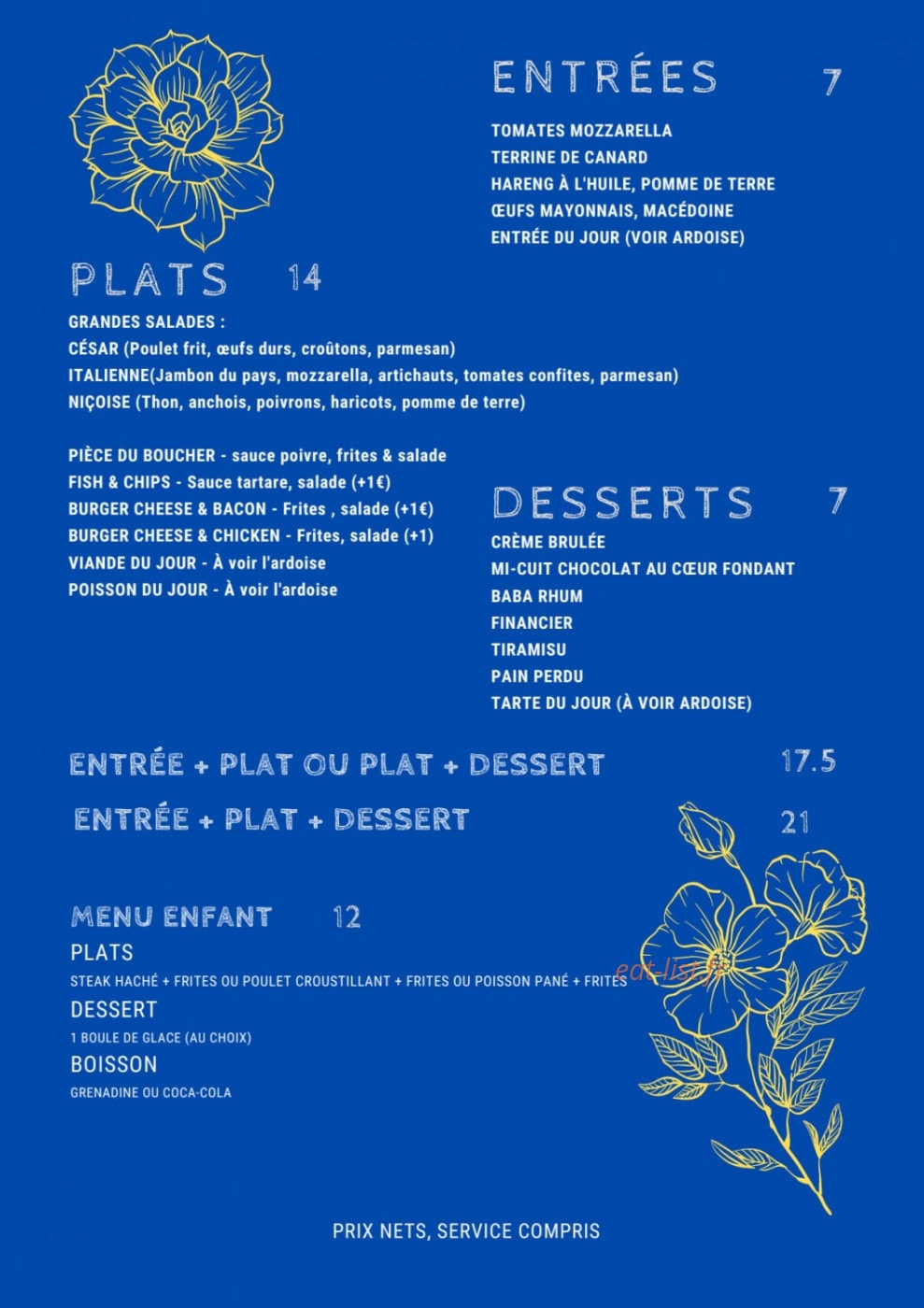 Au Café Jaby — carte page 2