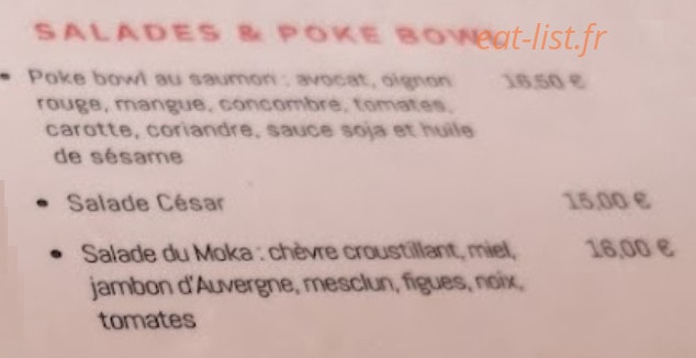 Au Moka — carte page 3
