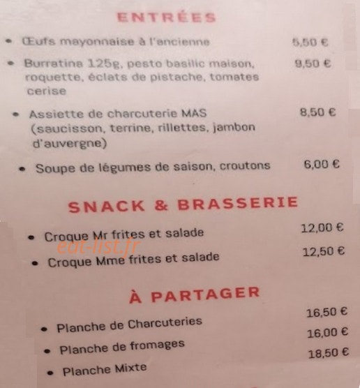 Au Moka — carte page 1