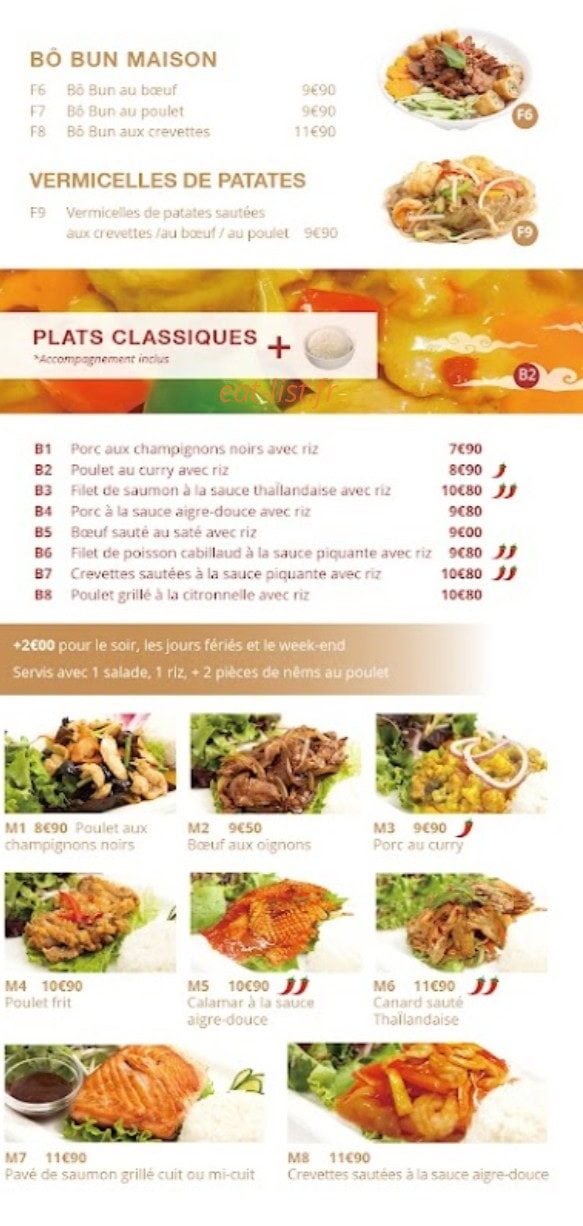 Au Palais de Joie Nicosef — carte page 7