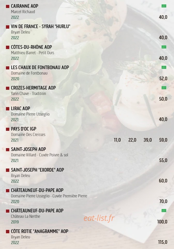 Au Roi du Café — carte page 7