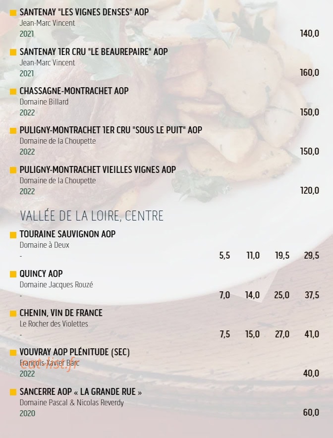 Au Roi du Café — carte page 10