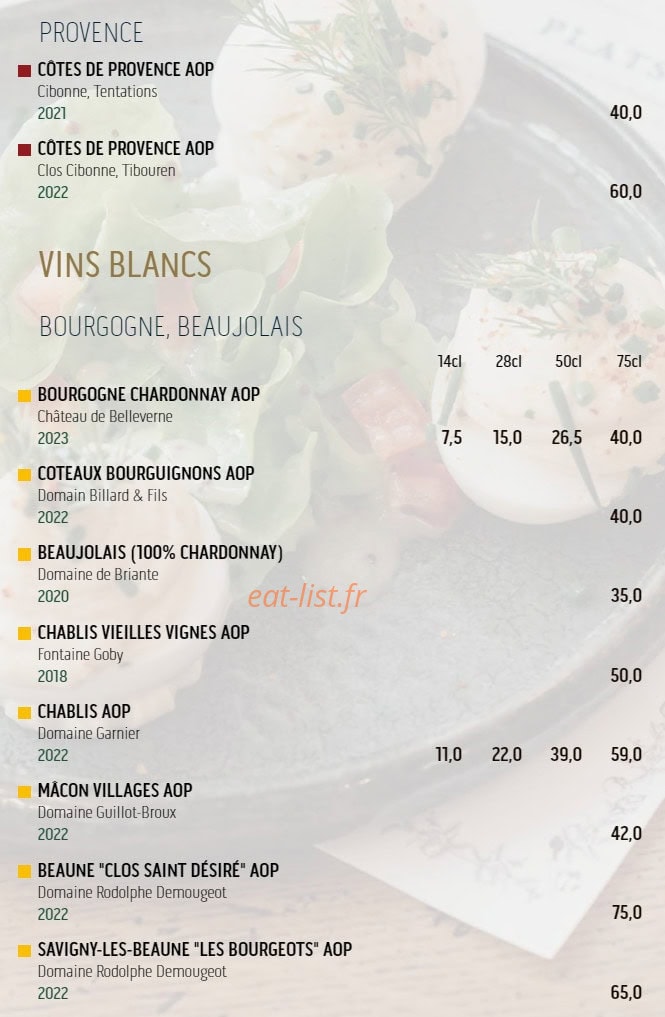 Au Roi du Café — carte page 9