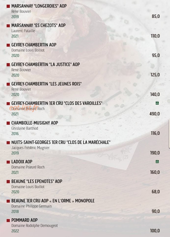 Au Roi du Café — carte page 5