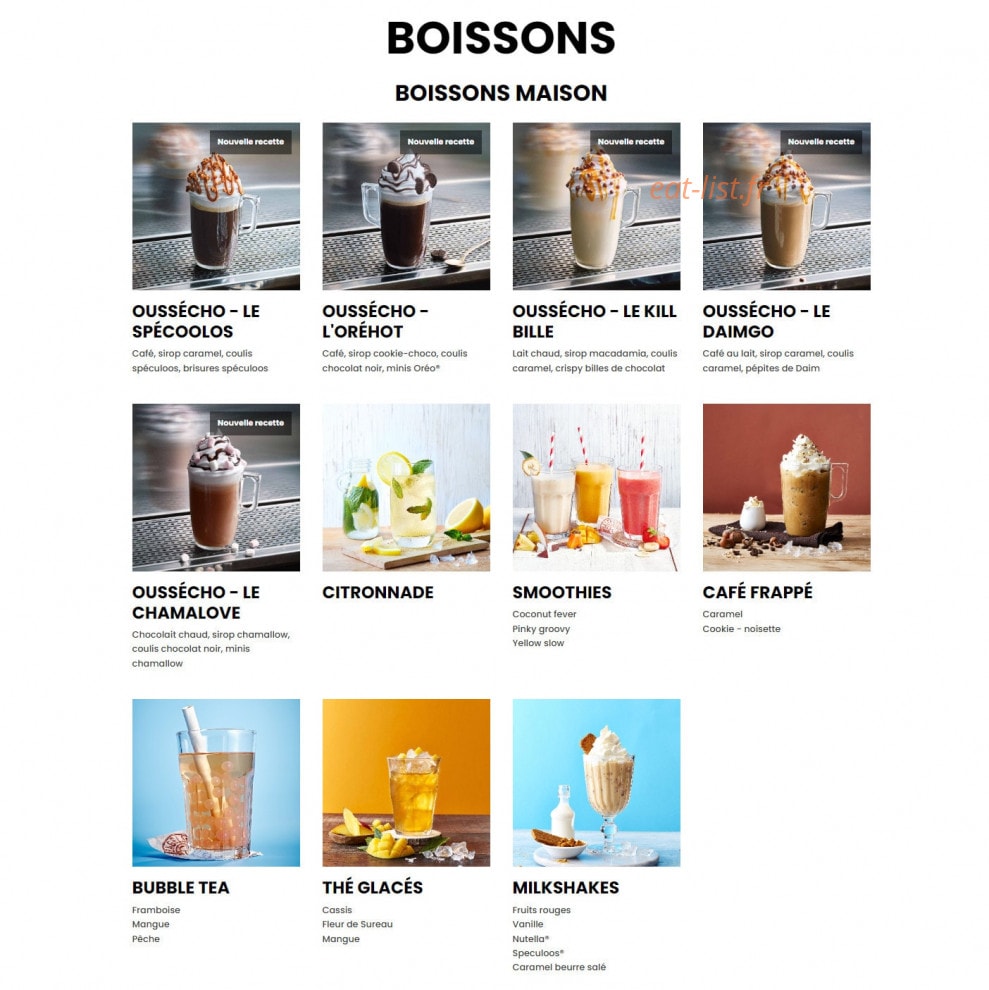 Bagelstein — carte page 6