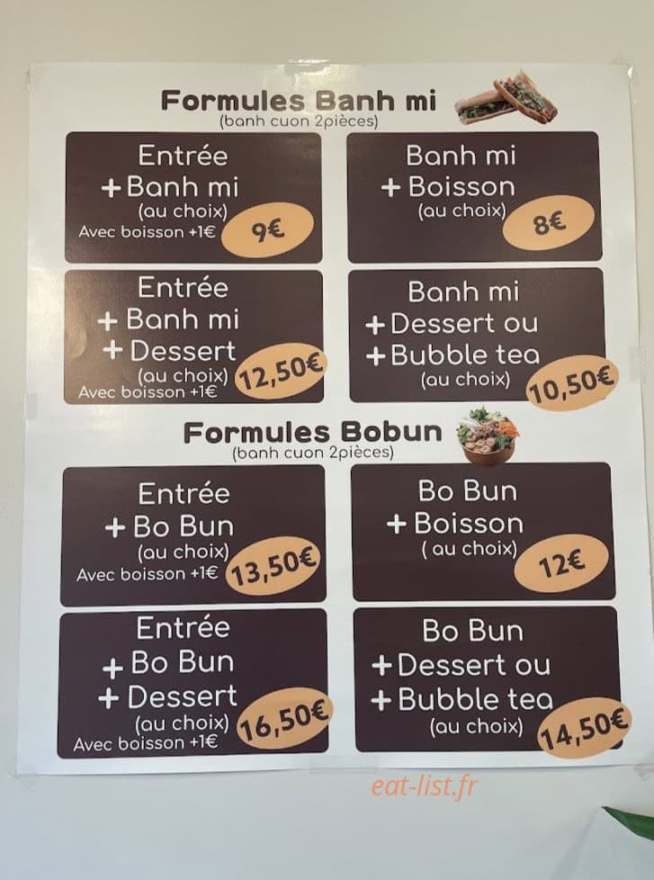 Bánh Mì House — carte page 2