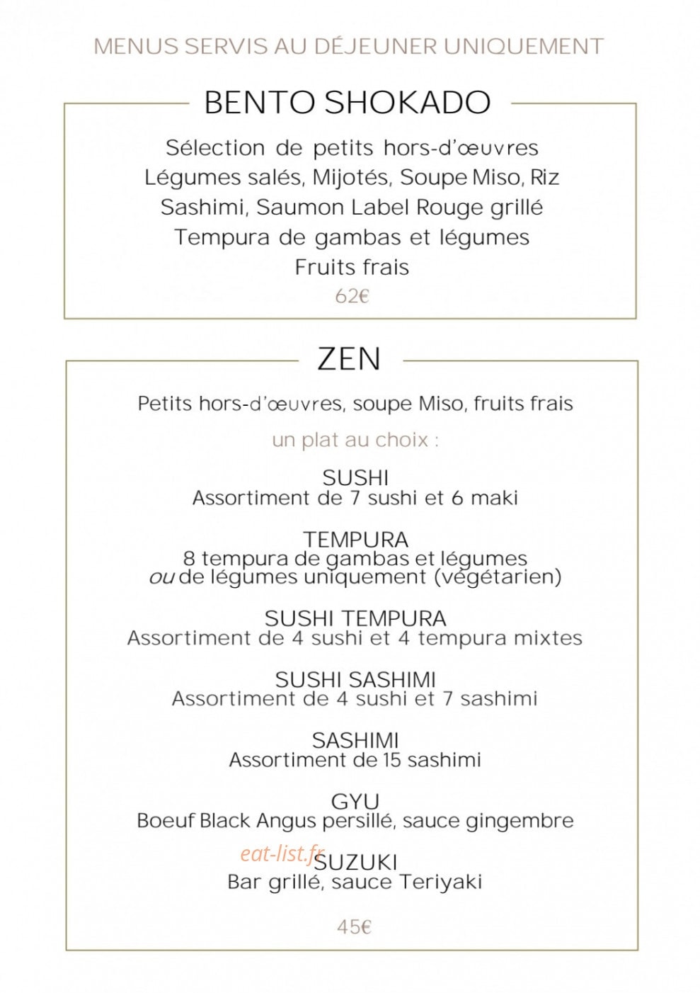 Benkay — carte page 2