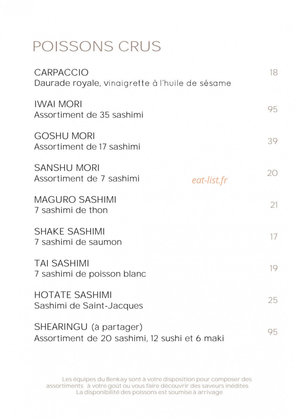 Benkay — carte page 6