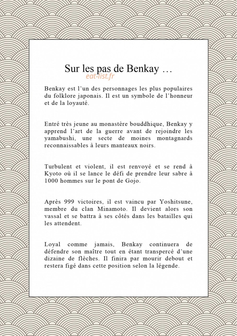 Benkay — carte page 14