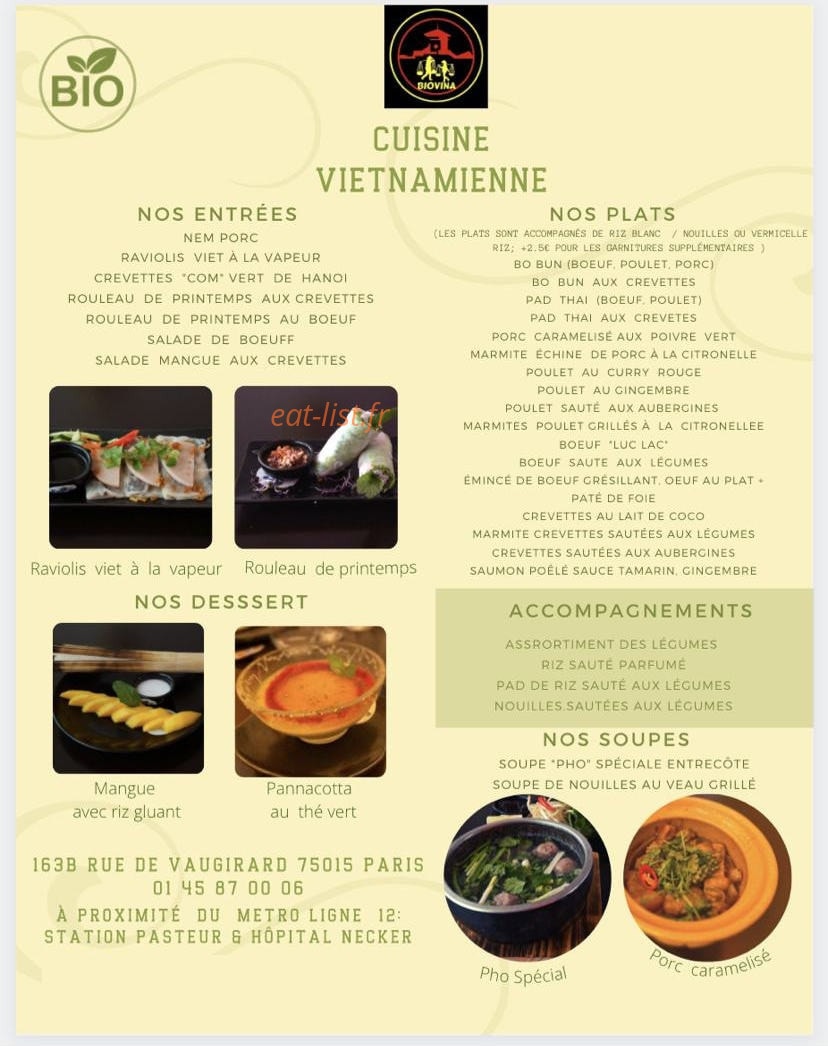Biovina — carte page 1
