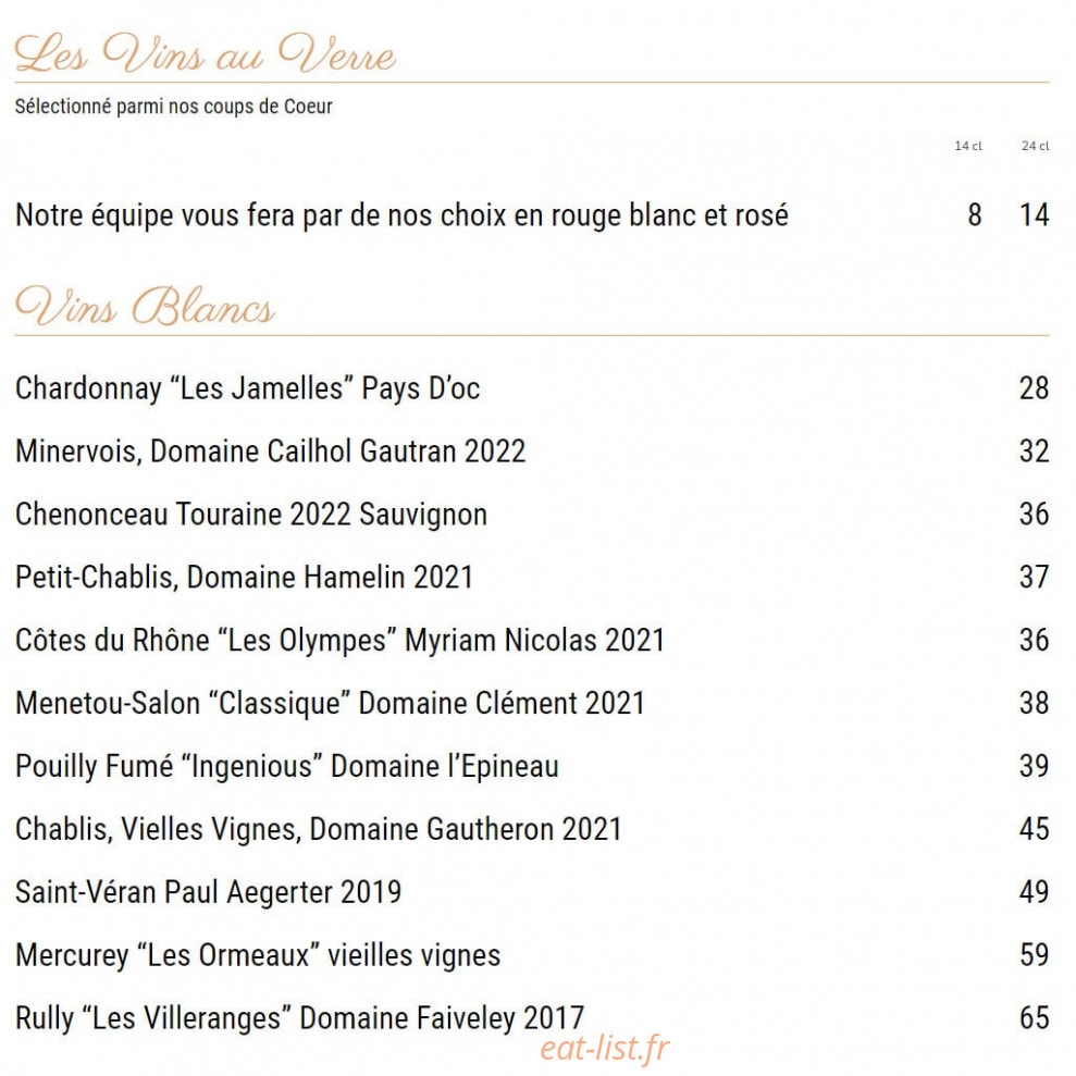 Bistrot Chic — carte page 5