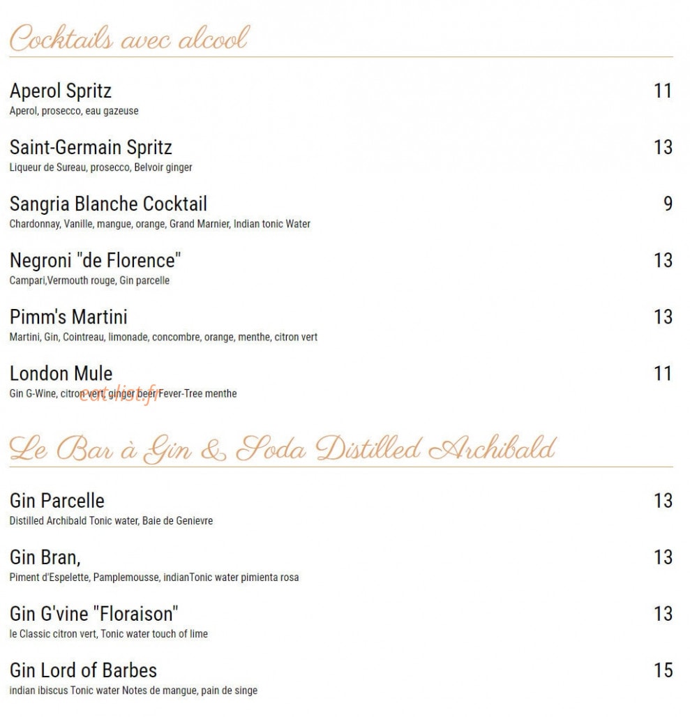 Bistrot Chic — carte page 7