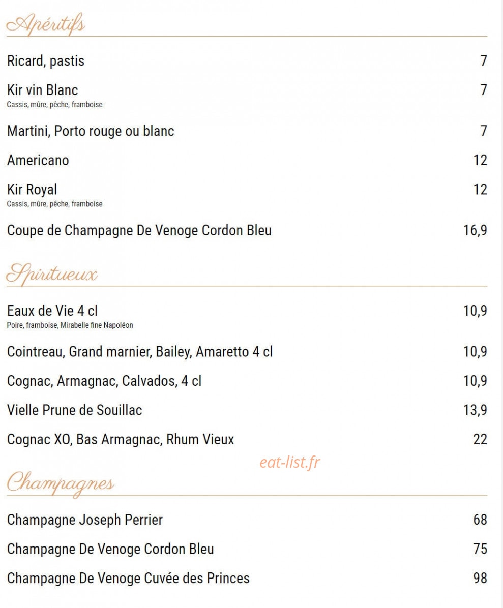 Bistrot Chic — carte page 4
