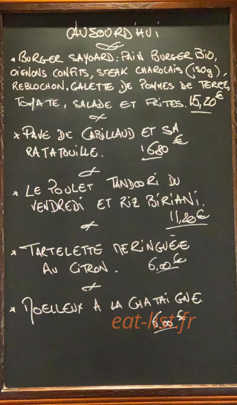 Bistrot Le Select XV — carte page 1
