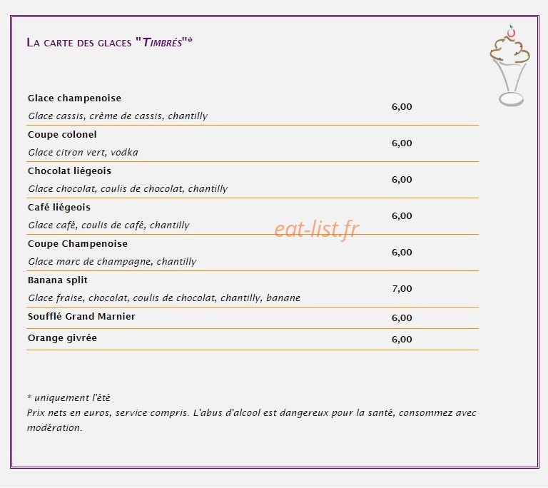 Bistrot les Timbrés — carte page 6