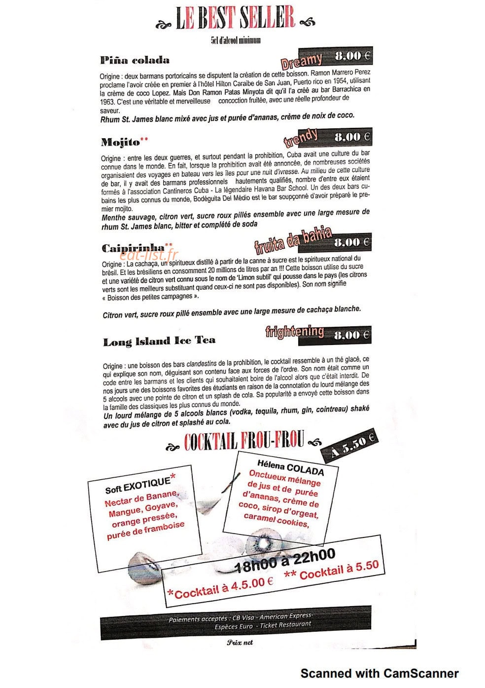 Blue Buoi café — carte page 3