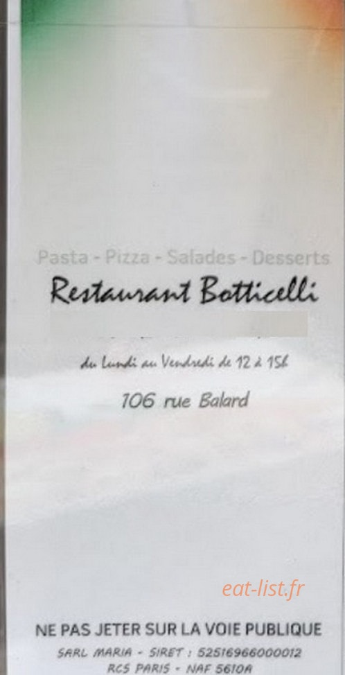 Botticelli — carte page 1