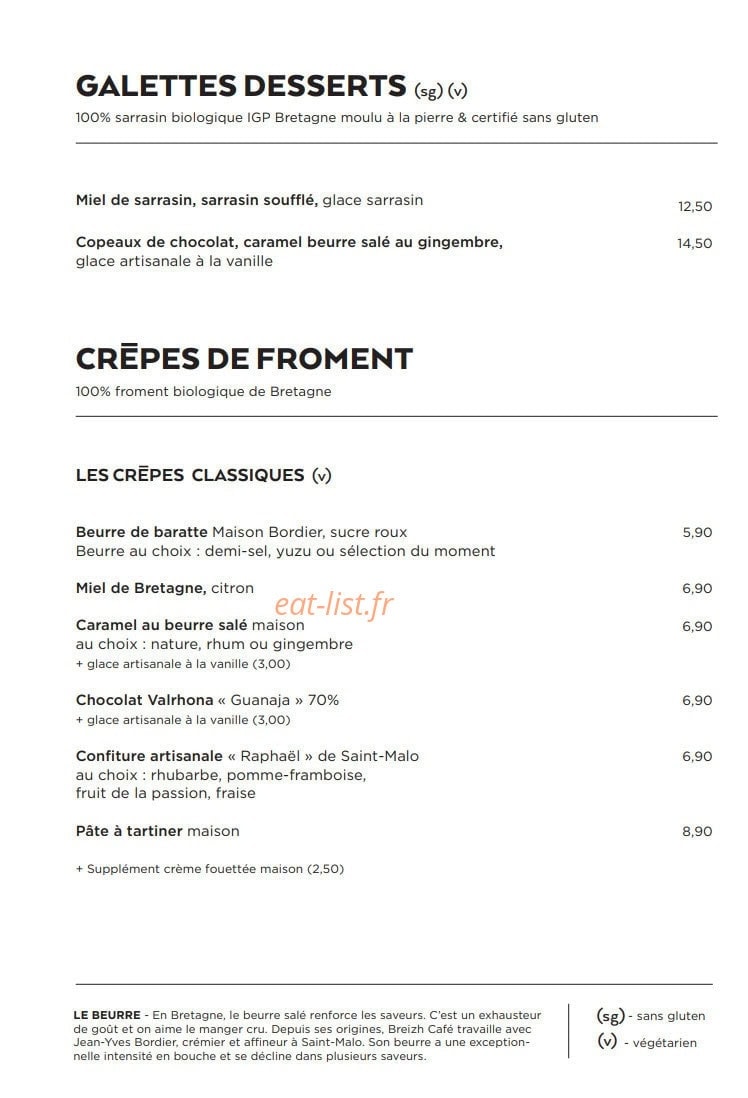 Breizh Café Charles Michels — carte page 6