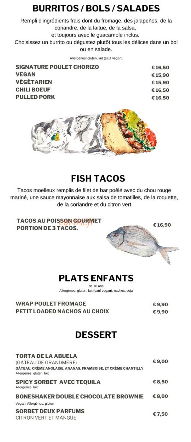 Burritos Hermanos — carte page 2