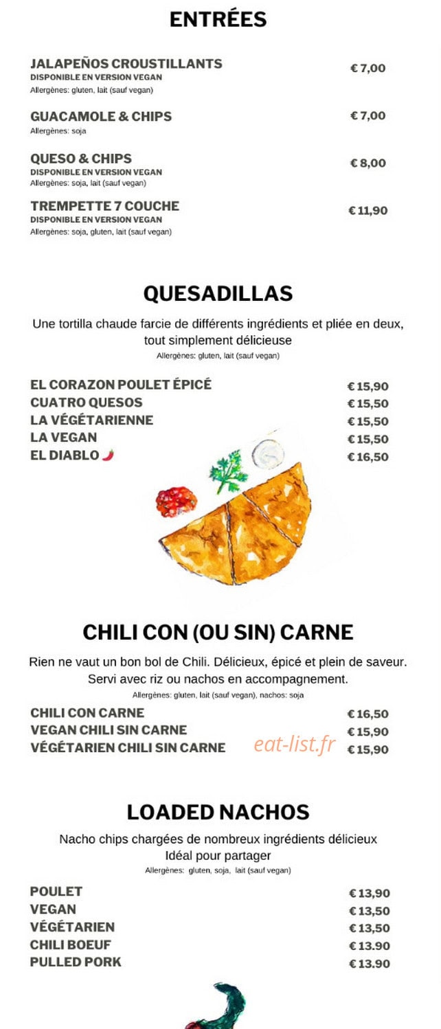 Burritos Hermanos — carte page 1