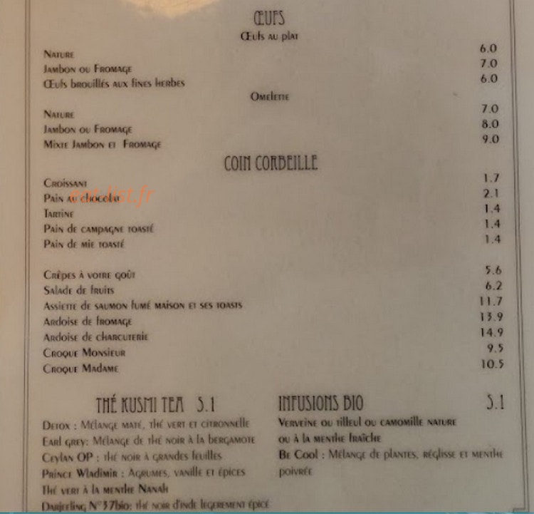 Café Beaugrenelle — carte page 2