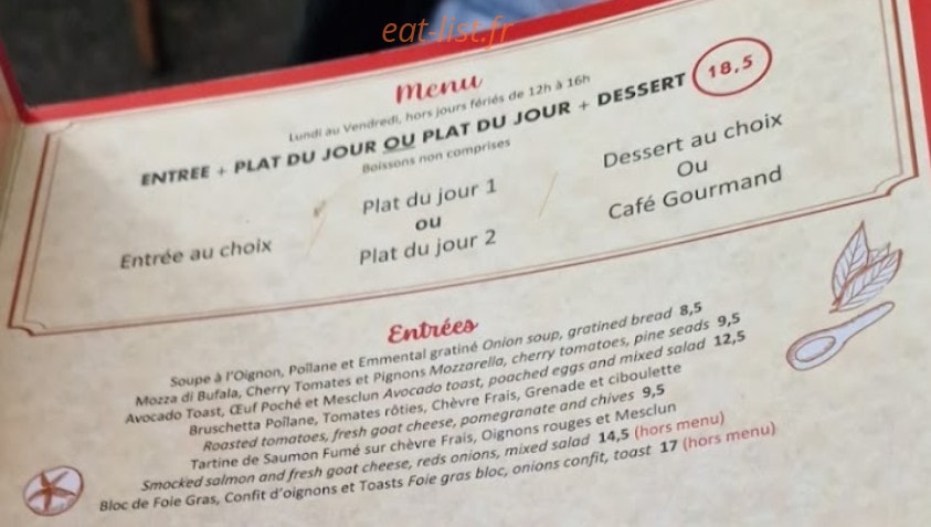 Café Ella — carte page 1